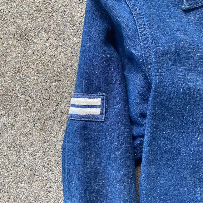 Navy Denim Pullover with Zipper - NAVAL & SEA SERVICE Navy Denim Pullover with Zipper - NAVAL & SEA SERVICE