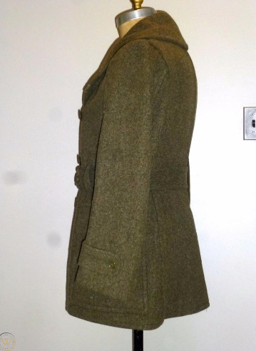 M.USE Majorette Emerald Green Military Style Wool Jacket