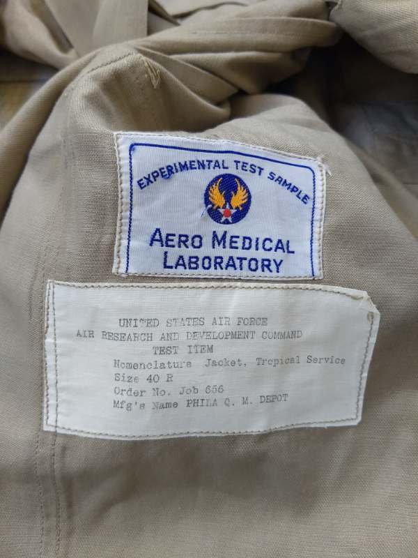 Aero Medical Laboratory Experimental Tropical Service Coat Test