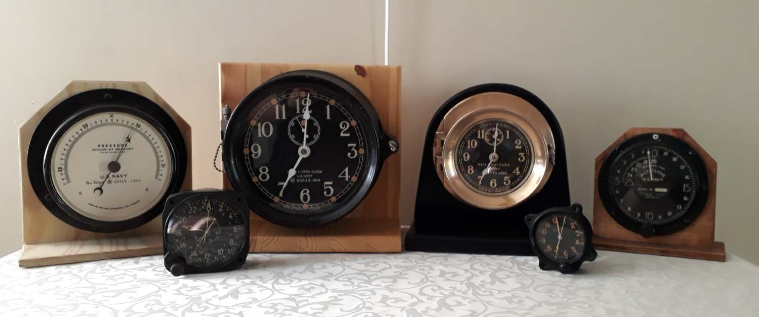 U.S.NAVY  WW2  BOAT  CLOCK 40年代　ビンテージ U.S.NAVY WW2 BOAT CLOCK 40年代 ビンテージ 【公式通販】