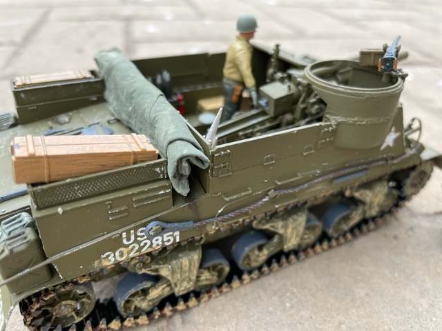 Maquette 1/35 US M7 Priest WWII - Modèle Fini Peint à La Main - Occasion