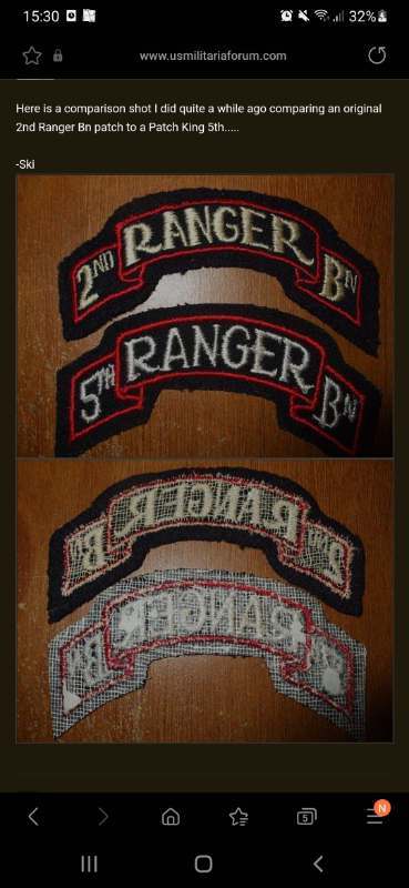 2nd Ranger Tab Post War ? - ARMY AND USAAF - U.S. Militaria Forum