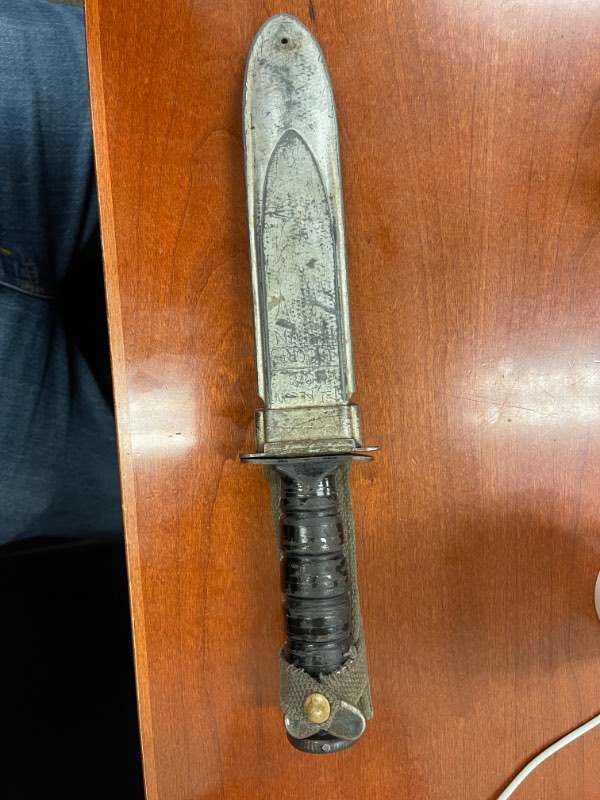 USMC Vietnamera KBar Knife with Scabbard EDGED WEAPONS U.S