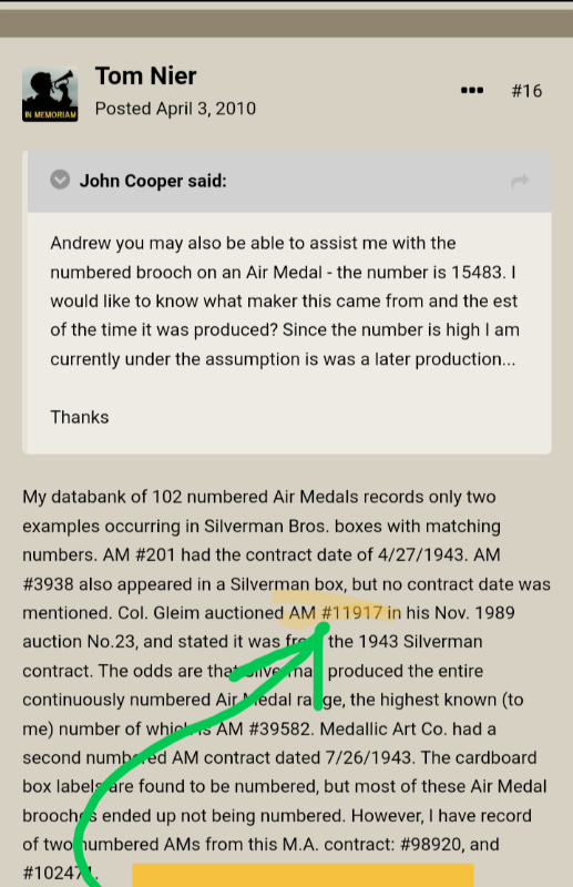 Gleim Medal Auction Info - MEDALS & DECORATIONS - U.S. Militaria Forum