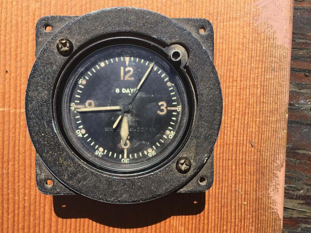 WW2 Longines instrument panel clock ( parts wanted ) MILITARY