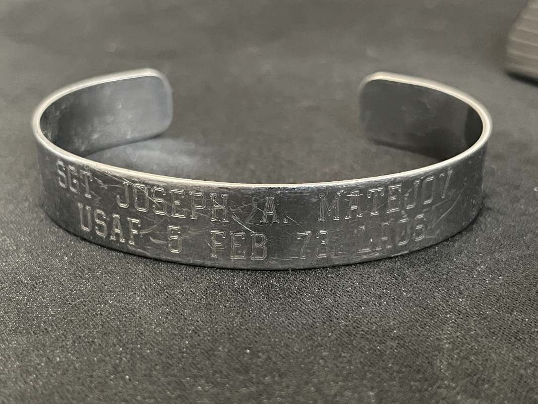 Original Vintage 1970's POW Bracelet Nickel Silver LT COL