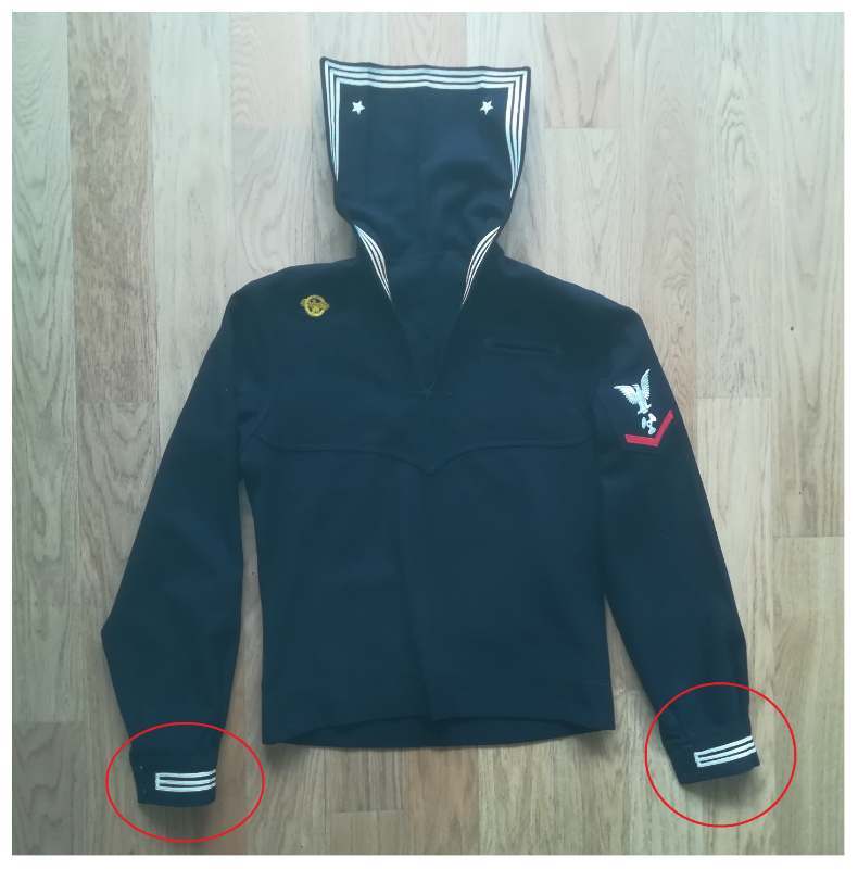 Meanings of insignas (cuff tapes) on ww2 Navy sailor uniform - NAVAL & SEA  SERVICE UNIFORMS - U.S. Militaria Forum