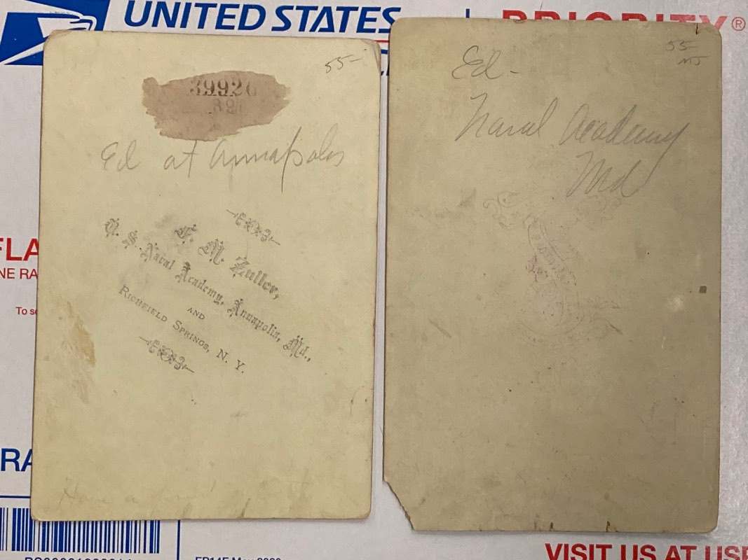 1870s90s? US Navy Academy midshipmen EPHEMERA, PHOTOGRAPHS
