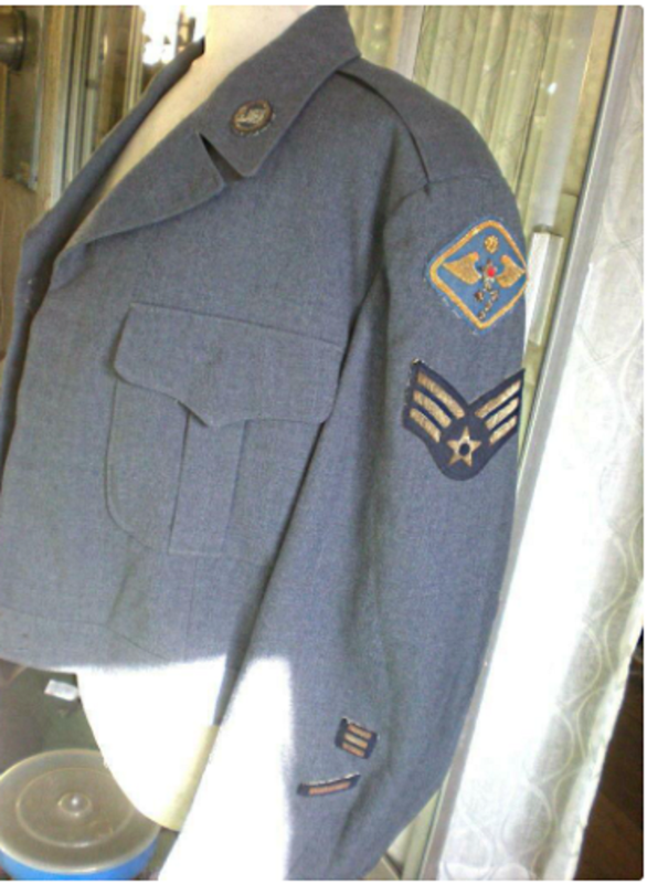 blue dress for baby girl Vintage 1970s U.S. Air Force Dress Blue Tropical Poly/Wool Uniform Jacket  and Pants main image 1