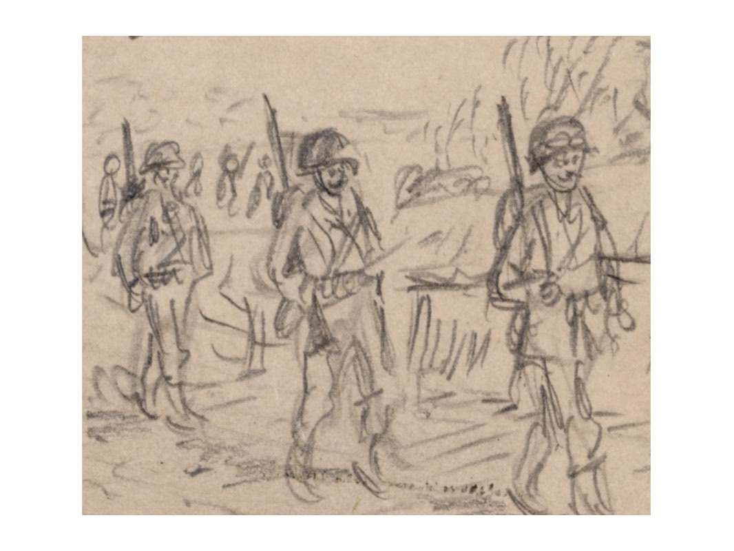 Battlefield sketch of the 36th Division at Anzio - EPHEMERA
