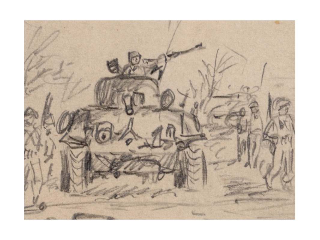 Battlefield sketch of the 36th Division at Anzio - EPHEMERA