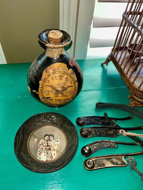 Old Navy Knick Knacks Chinese Bosun Pipes & Yokohama 1908 Keepsake