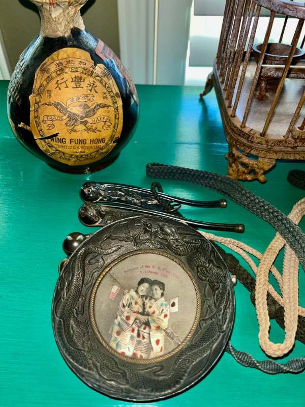 Old Navy Knick Knacks Chinese Bosun Pipes & Yokohama 1908 Keepsake