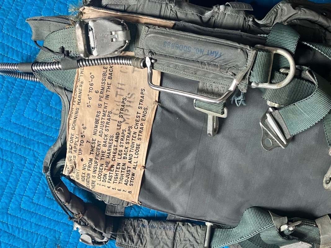 USAF Back Parachute, 1959, Marked,164th CAMRON, MPHS, TENN