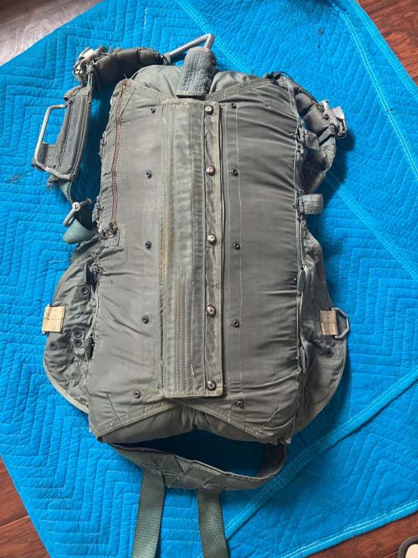 USAF Back Parachute, 1959, Marked,164th CAMRON, MPHS, TENN