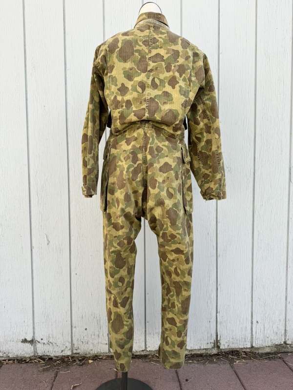 パンツ Vintage Flog Skin Camo Overall Large 40s US Army Frogskin Camouflage Coveralls / 1940s WW2