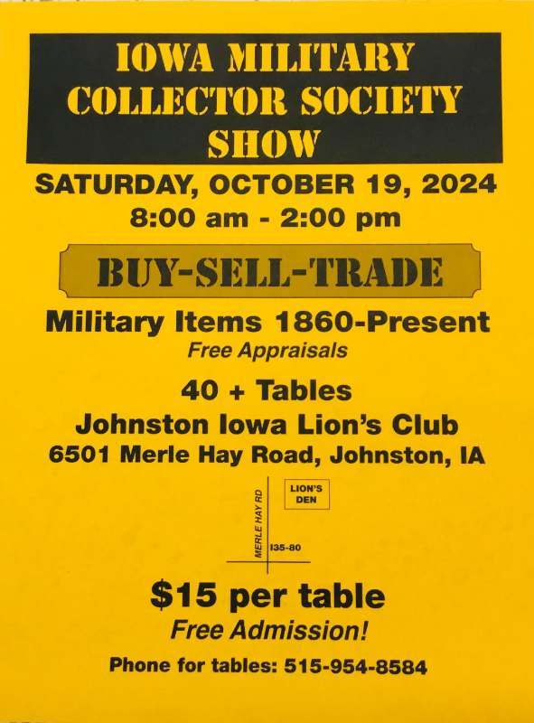 Johnston Iowa Military Show Flyer