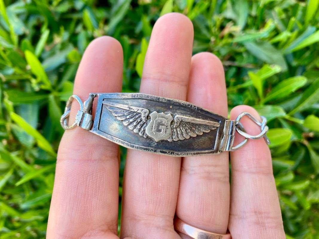 Named WW2 Glider pilot ID bracelet - LATEST FINDS - U.S. Militaria