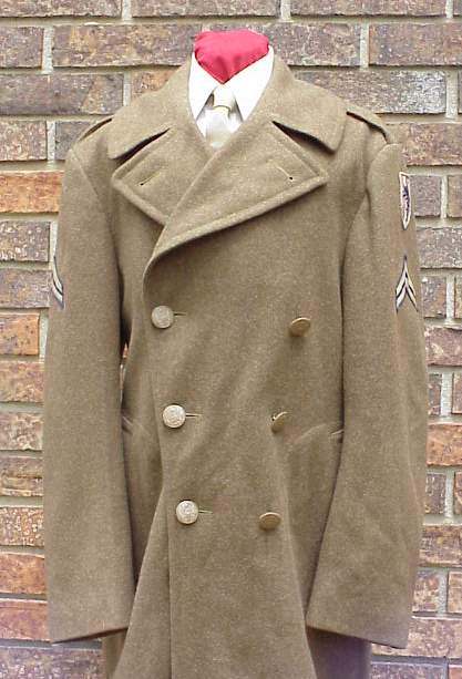 Overcoat, Wool, Melton, OD, Roll Collar, M1939 - UNIFORMS